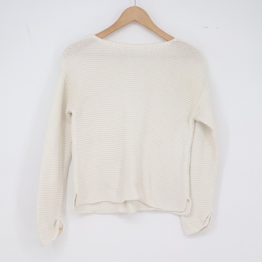 Zara Sweater Girls 11-12 Winter Collection Cream Garter Stitch Excellent